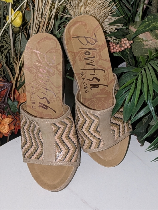 Blowfish Shoes - 🔥SALE🔥Blowfish Women's Tan Chevron Slide Sandals